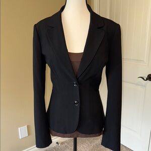 Majora Black Tailored Blazer with Notched Lapels